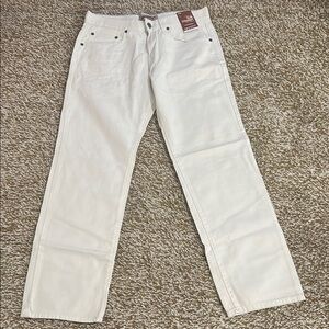 Arizona Jean Company White Straight Jeans